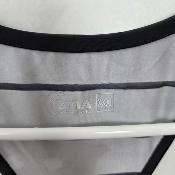 Zyia Black Grey Camo Fitness Active Gym Racerback Havana Tank Top‎ Size 3XL - Picture 3 of 8